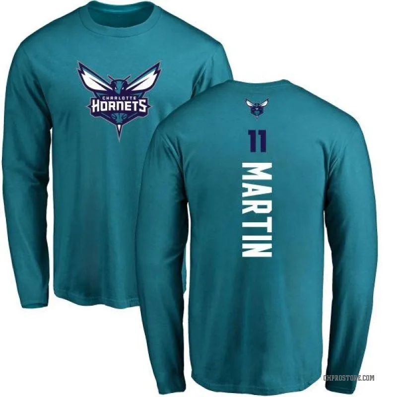 Cody Martin Men's Teal Charlotte Hornets Backer Long Sleeve T-Shirt