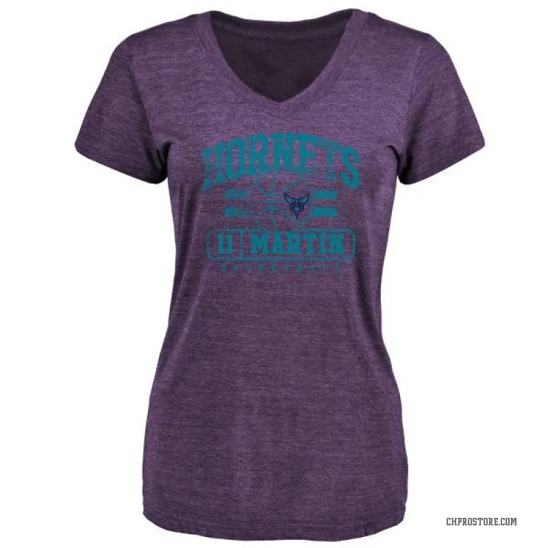 Cody Martin Women's Purple Charlotte Hornets Baseline T-Shirt