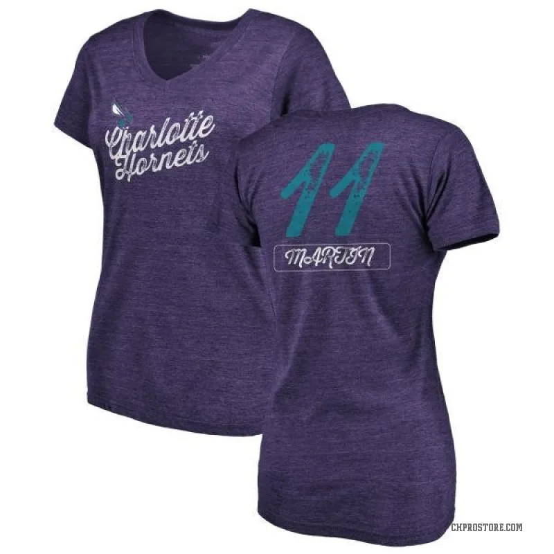 Cody Martin Women's Purple Charlotte Hornets Sideline V-Neck T-Shirt