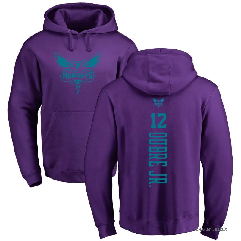 Kelly Oubre Jr. Men's Purple Charlotte Hornets Branded One Color Backer Pullover Hoodie