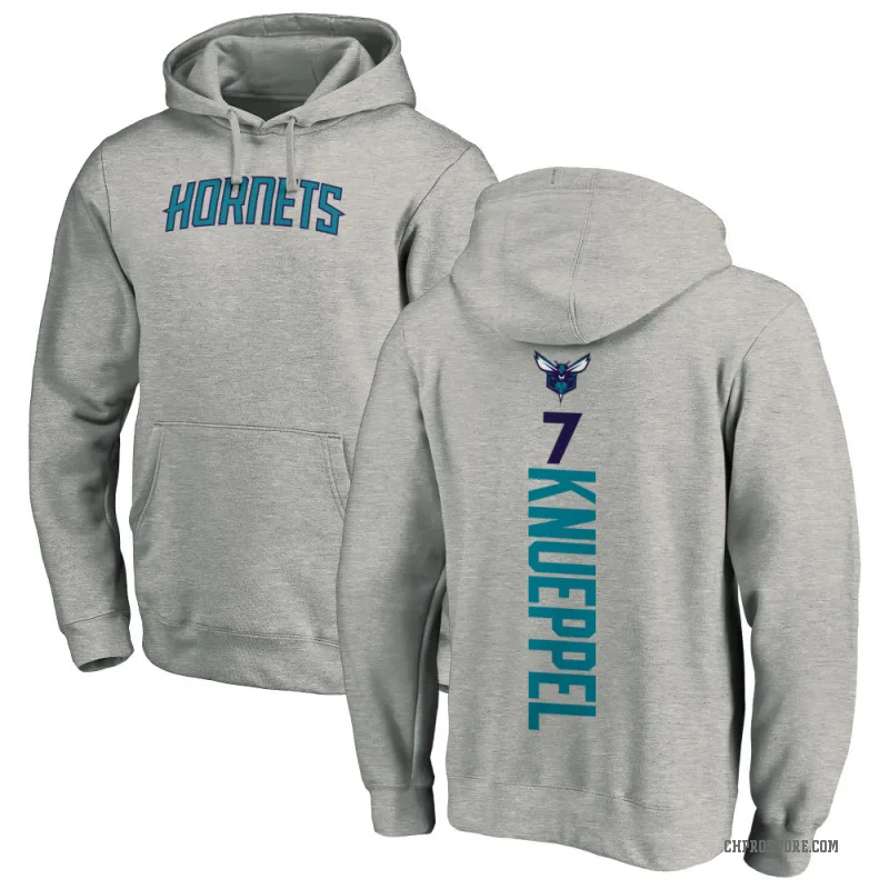 Kon Knueppel Men's Charlotte Hornets Branded Ash Backer Pullover Hoodie