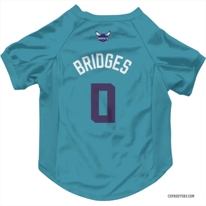 Miles Bridges Purple Charlotte Hornets Teal Cat & Dog Pet Jersey