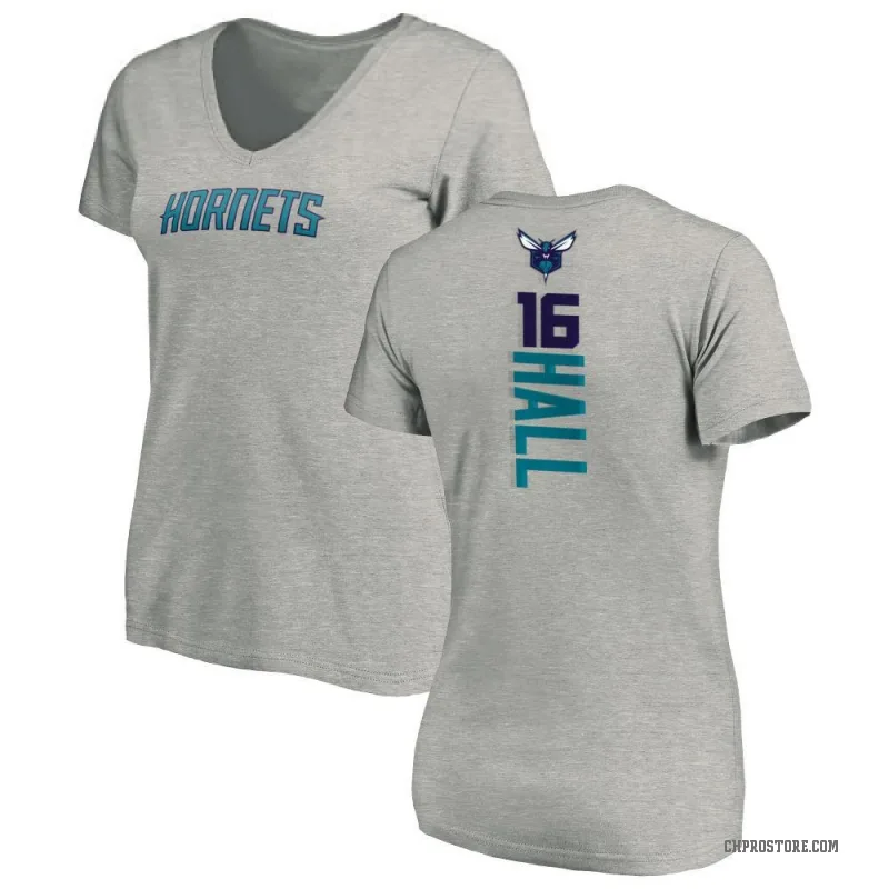 PJ Hall Women's Charlotte Hornets Ash Backer T-Shirt