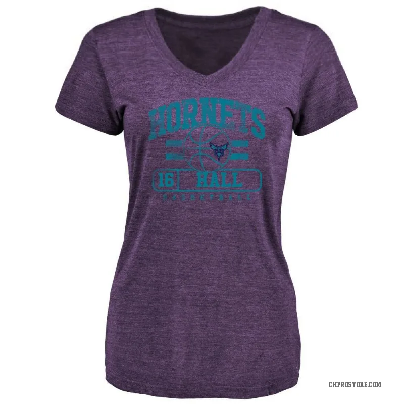 PJ Hall Women's Purple Charlotte Hornets Baseline T-Shirt