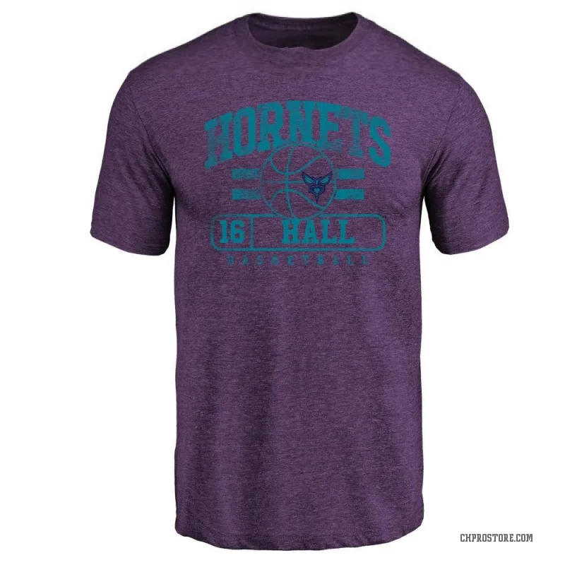 PJ Hall Youth Purple Charlotte Hornets Baseline T-Shirt