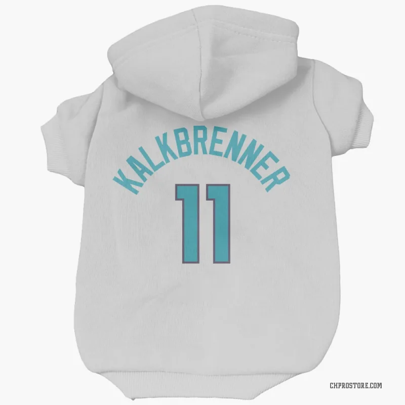 Ryan Kalkbrenner  White Charlotte Hornets  Cat & Dog Pet Hoodie