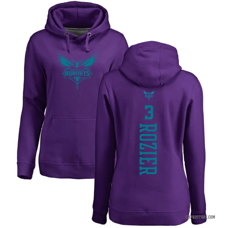 Terry Rozier Women's Purple Charlotte Hornets Branded One Color Backer Pullover Hoodie