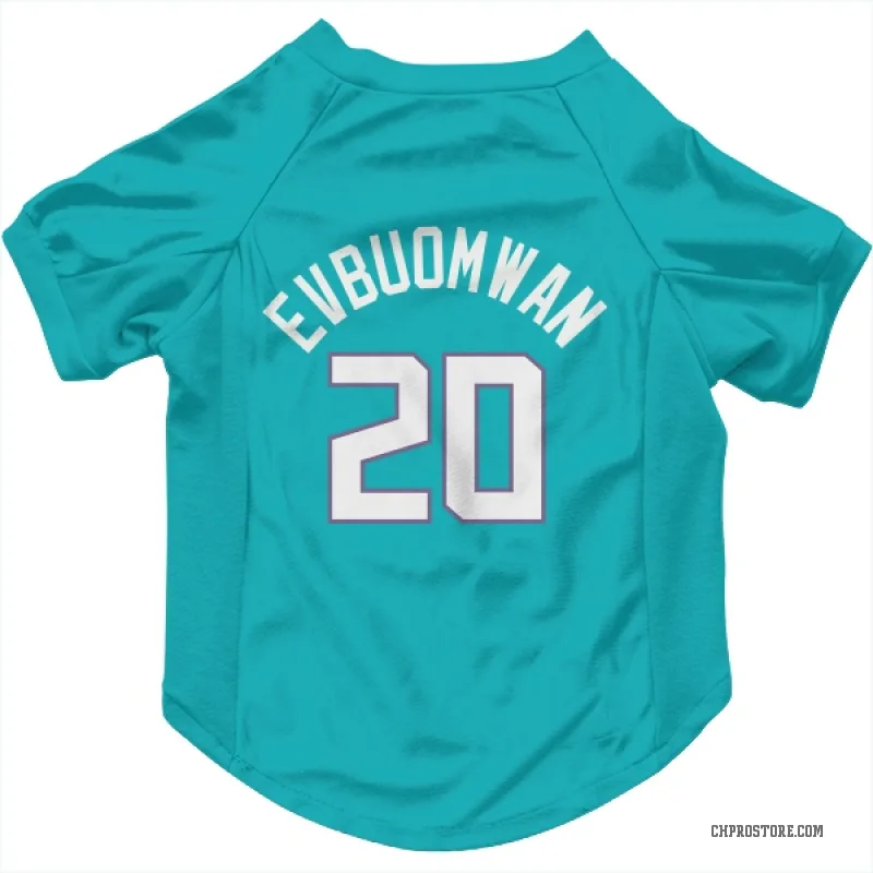 Tosan Evbuomwan  Teal Charlotte Hornets  Cat & Dog Pet Jersey