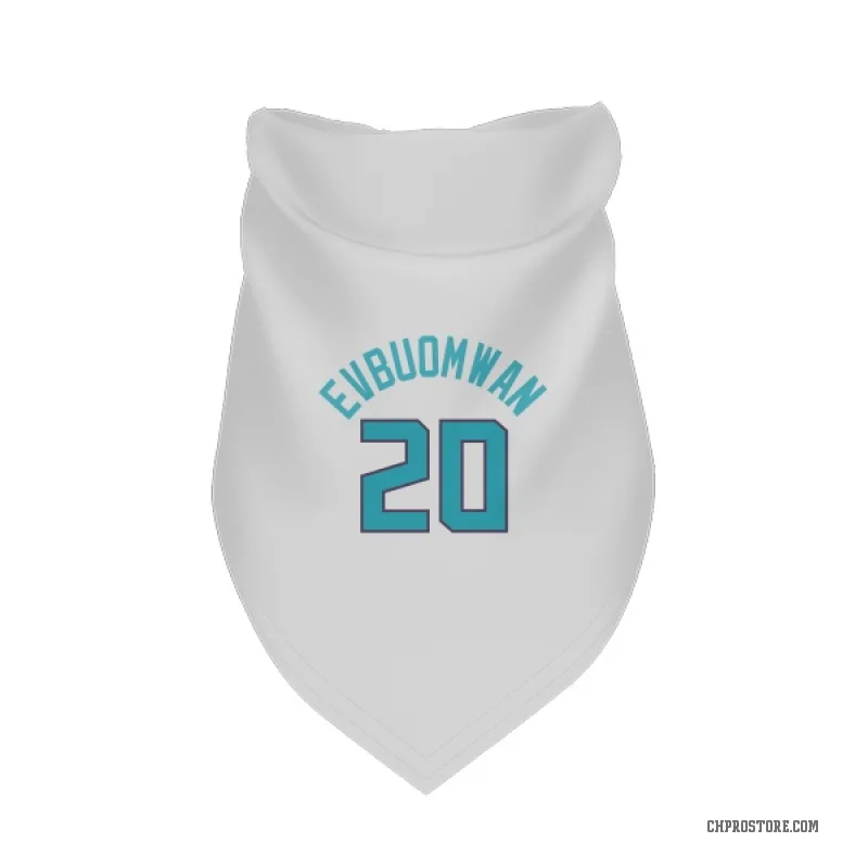 Tosan Evbuomwan  White Charlotte Hornets  Cat & Dog Pet Bandana
