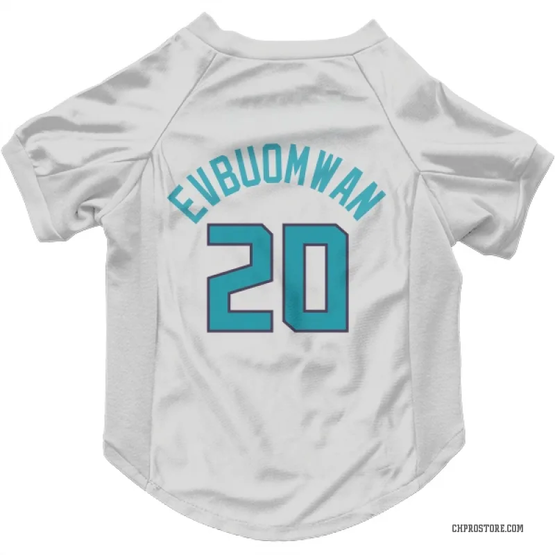 Tosan Evbuomwan  White Charlotte Hornets  Cat & Dog Pet Jersey