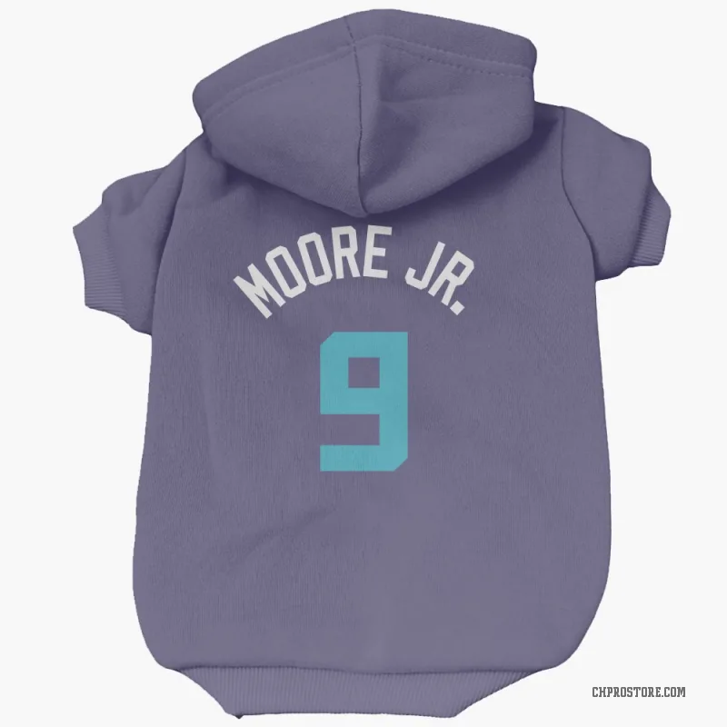 Wendell Moore Jr. Purple Charlotte Hornets Cat & Dog Pet Hoodie